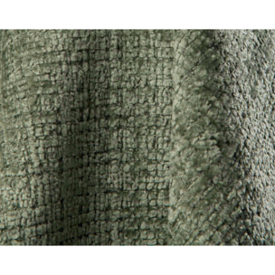 Miro - Canapé d'angle droit 4 places convertible avec coffre en velours texturé - Vert sauge