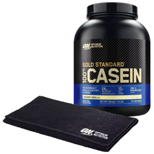 Proteine di Caseina a Lento Rilascio Crema alla Vaniglia 1,82Kg Gold Standard 100% Casein + Asciugamano