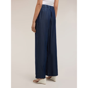 Motivi - Jeans palazzo in denim lyocell - Blu