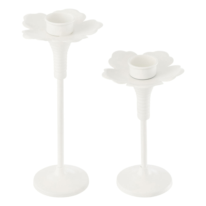 J-Line chandelier Oldies - métal - blanc - set de 2