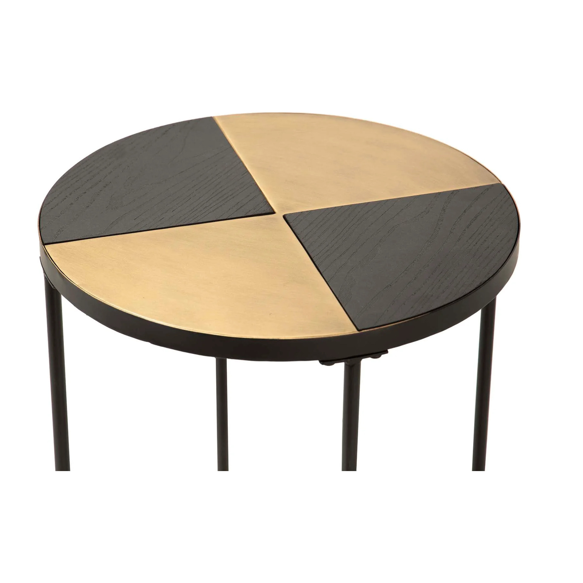 Mesa Auxiliar Metal Dorado 40x40x50 Cm