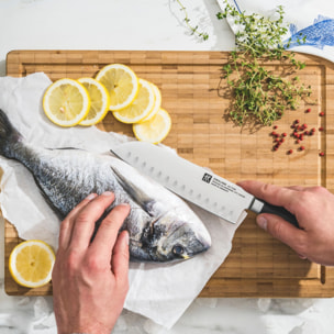 Santoku 18 cm, Argent