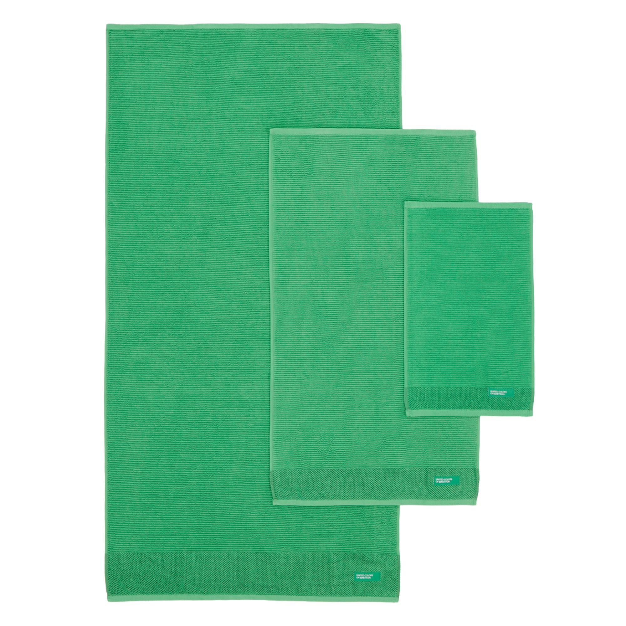 Set 3pcs toallas de baño verde benetton