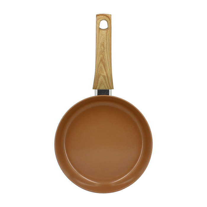 Poêle 20cm avec revêtement céramique noisette - tous feux COLORAMA