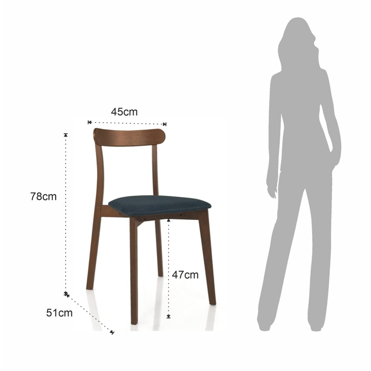 Oresteluchetta Set 2 Sedie BAI DARK WOOD