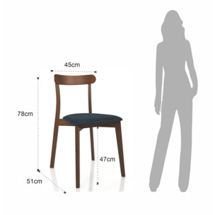 Oresteluchetta Set 2 Sedie BAI DARK WOOD