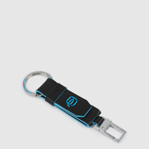 Piquadro Porte-clés avec plaquette en cuir