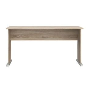 Bureau L. 144 cm décor chêne sonoma avec pieds effet aluminium - MIA