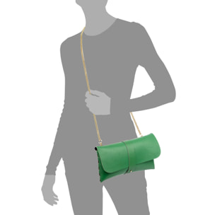 Borsa a tracolla da donna Auronzo. Vera pelle con finitura Dollaro.