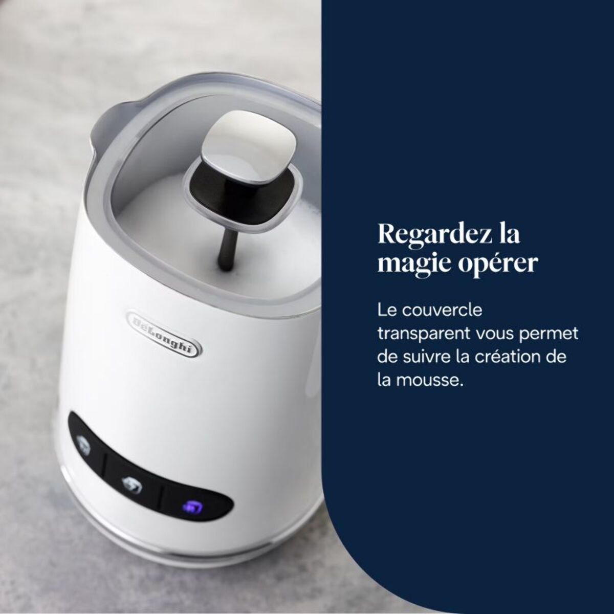 Mousseur à lait DELONGHI LatteMix Métal EMF3.W