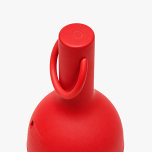 Petite lampe nomade en plastique rouge - Elo