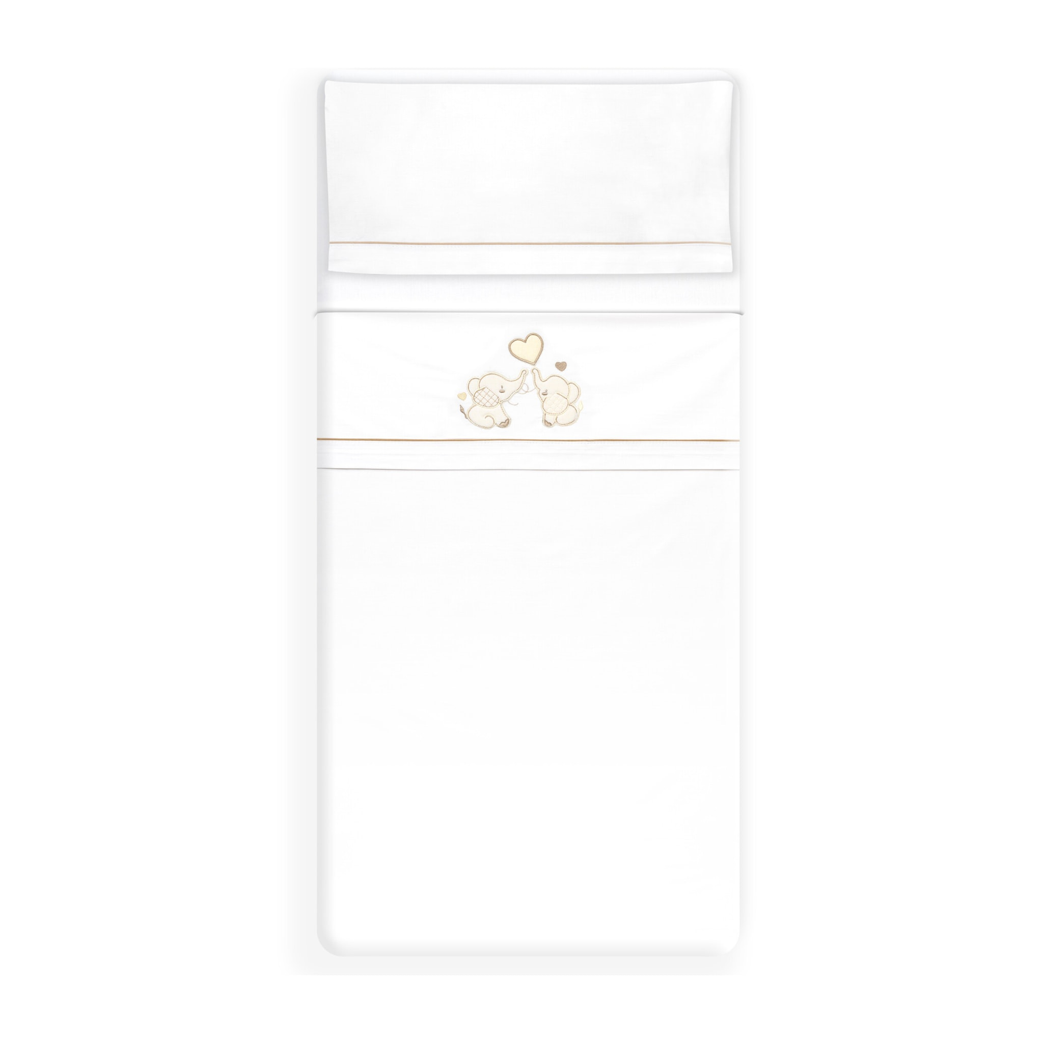 Triptico Minicuna Parejita Elefante Bco/Beig