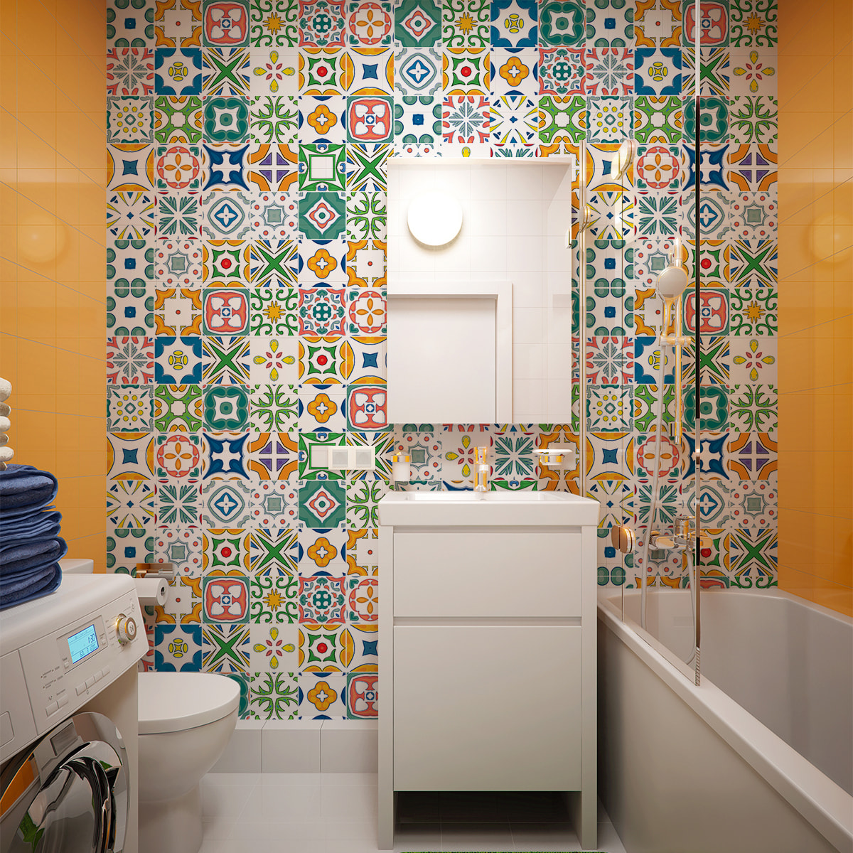 Stickers muraux - Sticker Mural Carrelage adhésif Cuisine Salle de Bain - 60 STICKERS CARRELAGES AZULEJOS JOANA