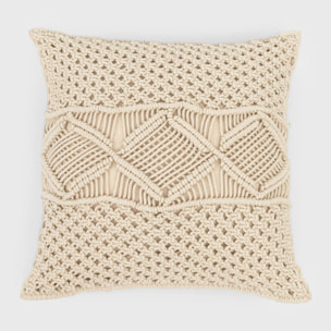 COJIN ALG MACRAME MEGARA - FUNDA + RELLENO