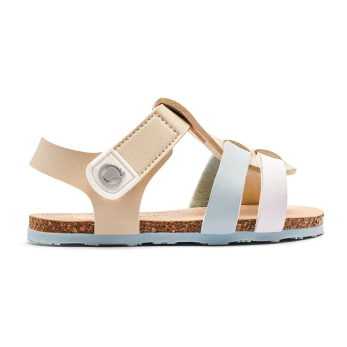 Sandalias Abiertas de Niña Tira Autoadherente