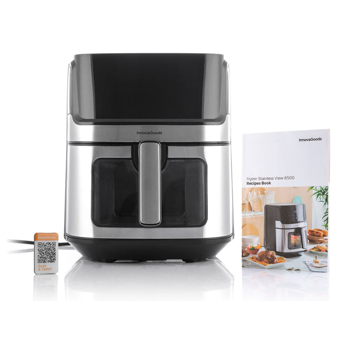 Friteuse à Air InnovaGoods Fryinn View 6500 Noir 1700 W 6,5 L Acier inoxydable