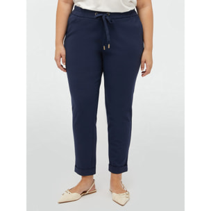 Fiorella Rubino - Pantalón jogger LENZING™ ECOVERO™ de viscosa - Azul