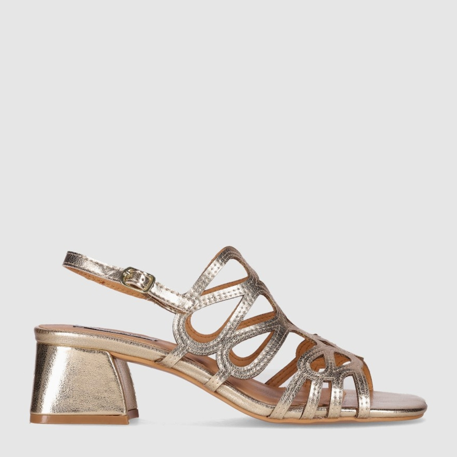 Sandalias - Oro - Tacón: 5 cm