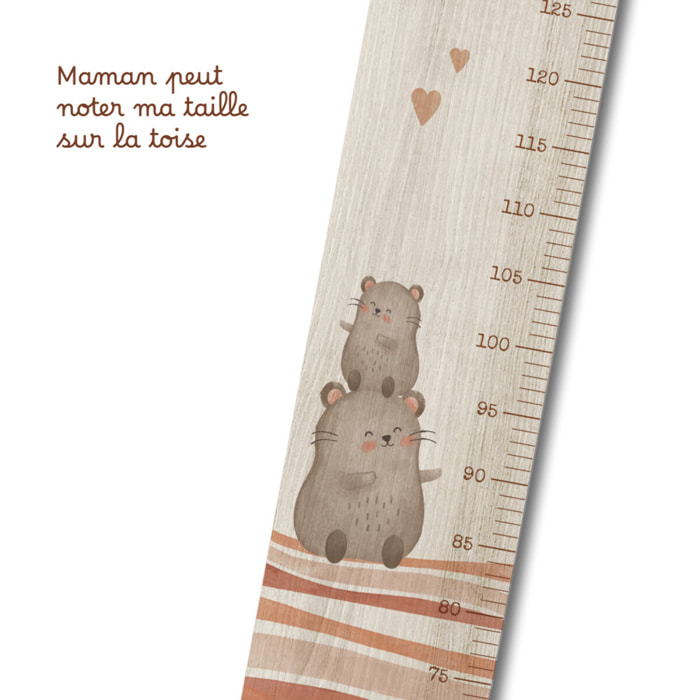 Toise Petite Souris Toise mesurer son enfant. Adorable ! Toise en bois .