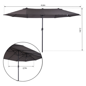 Grand parasol acier polyester haute densité