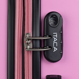 Juego De Maletas Rígidas Abs Itaca Sevron Rosa