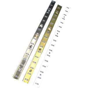 Crémaillère MONIN SAS - Acier laitonné - Larg.16 mm - Barre de 2 mL - 270701