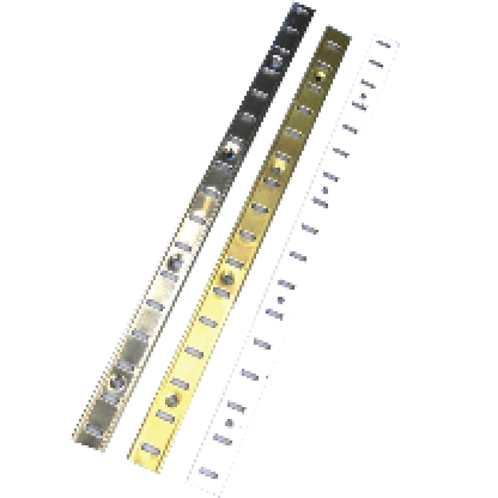 Crémaillère MONIN SAS - Acier laitonné - Larg.16 mm - Barre de 2 mL - 270701