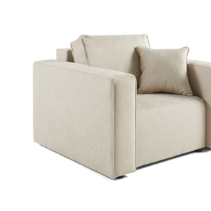 Topaze - fauteuil - en tissu - Beige