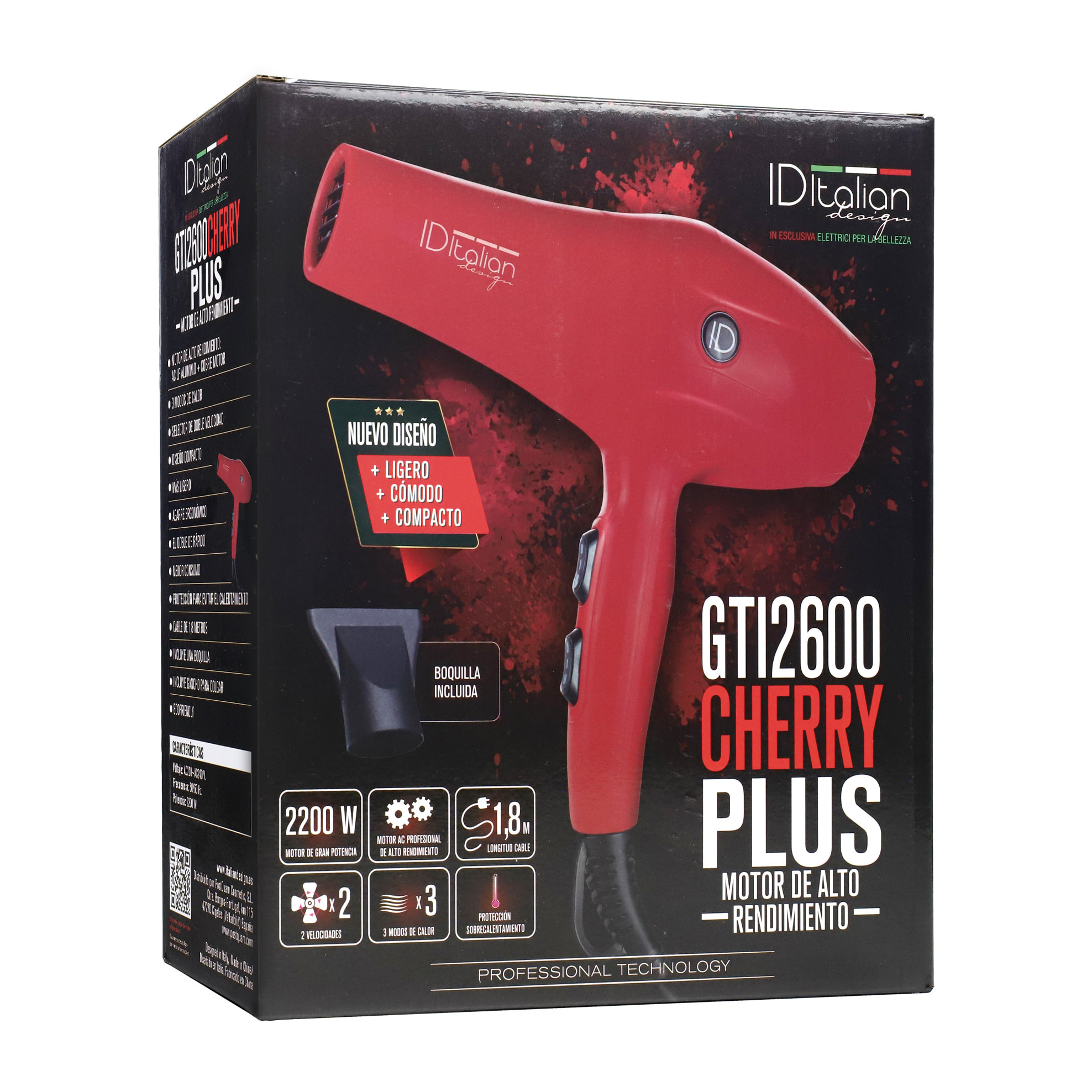 Sche-cheveux gti 2600 cherry plus - rouge - 2200w