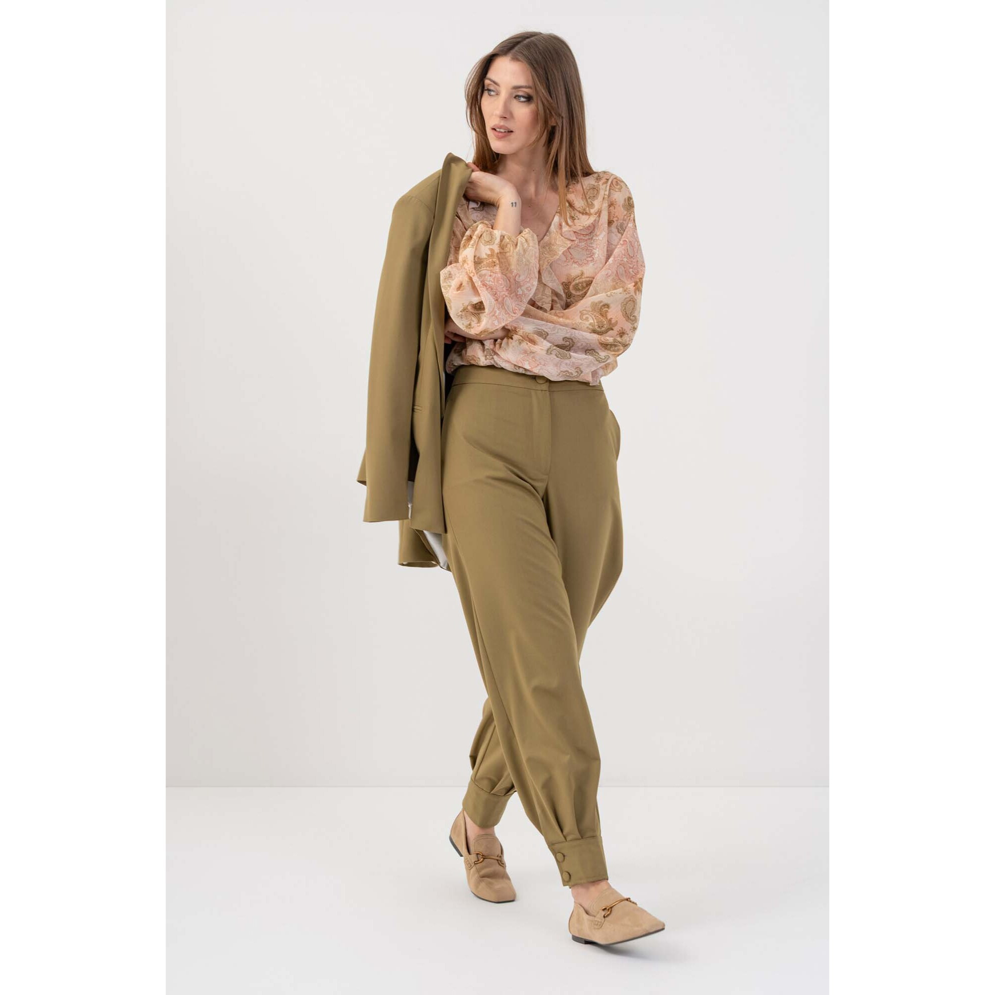 Kocca - Pantaloni jogger sartoriali Donna, Tinta unita