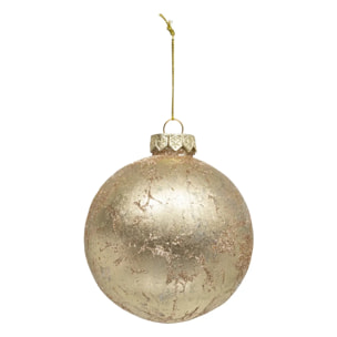 Boule effet métal D.10cm plastique or