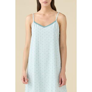 Camicia da notte donna estiva in cotone articolo romantic. Noidinotte