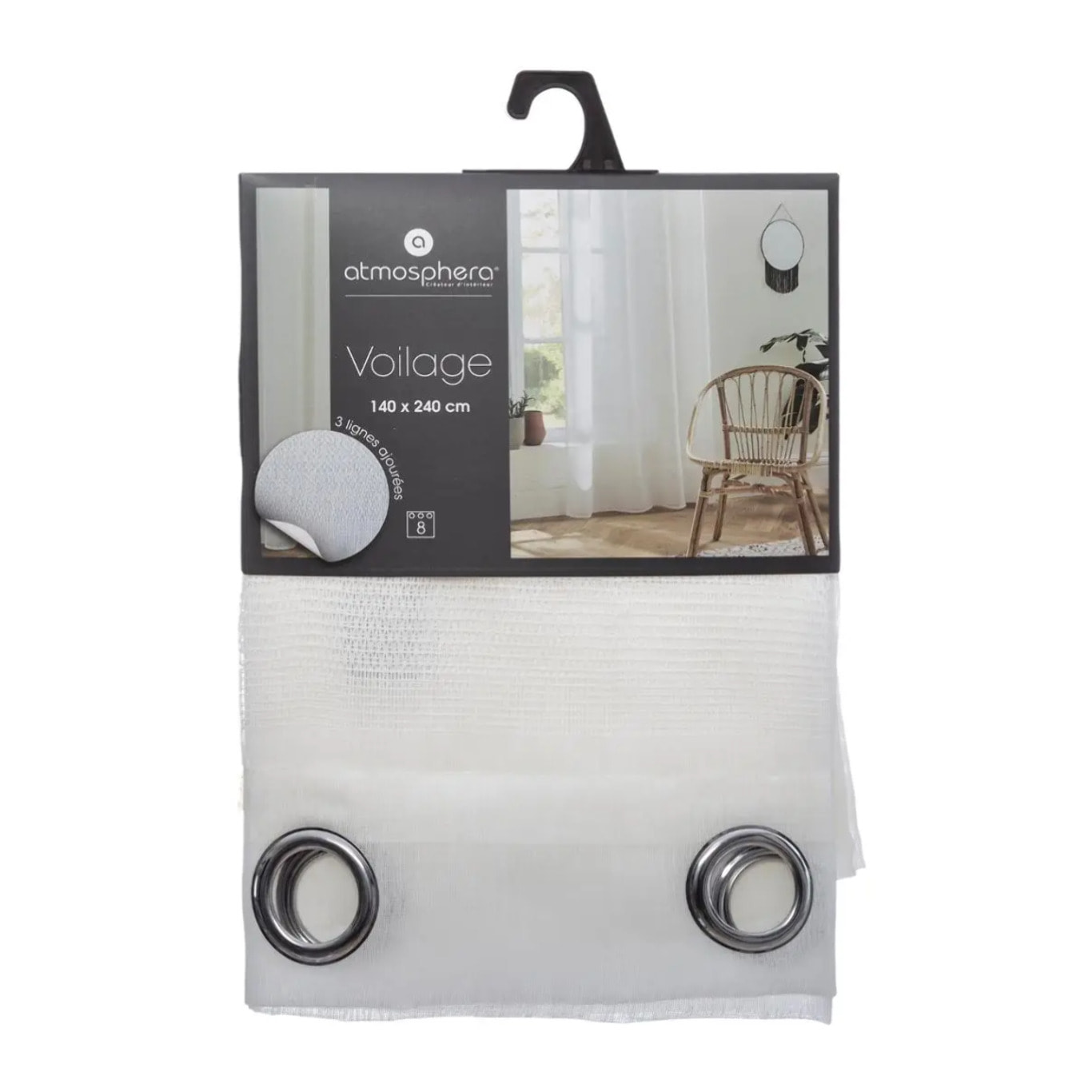 Voilage "Sab" blanc 140x240cm