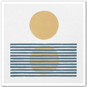 Poster Rayures bleues d'été Affiche seule