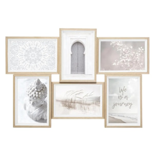 Pêle-mêle "Moly" bois 6 photos