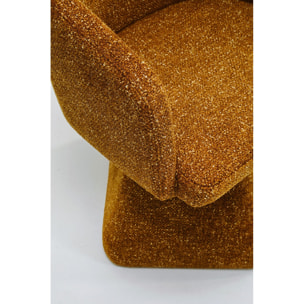 Chaise avec accoudoirs pivotante Melli marron Kare Design