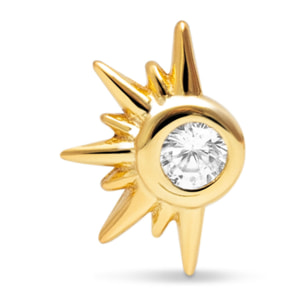 Pendiente Suelto Solar Plata Baño Oro
