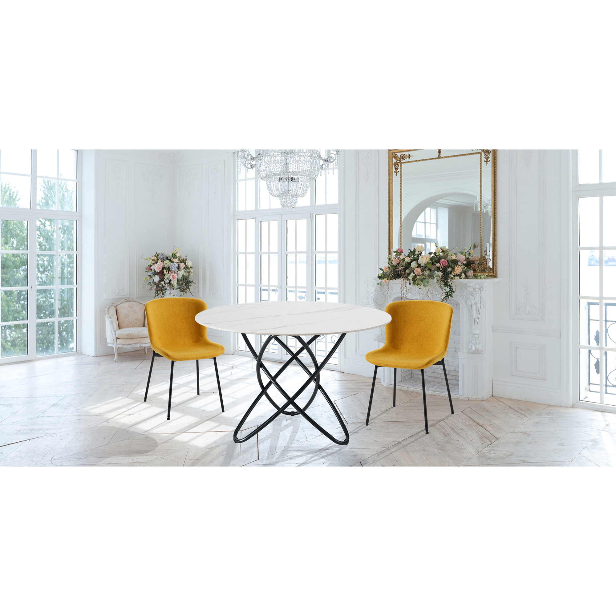 ORESTELUCHETTA Tavolo ROCKFORD WHITE MARBLE