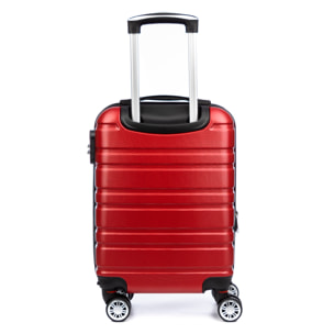 Juego de 2 maletas Trolley extensibles, en material ligero ABS de alta resistencia con esquinas reforzadas. Cerradura numérica, 4 ruedas dobles giratorias 360° y extraíbles.