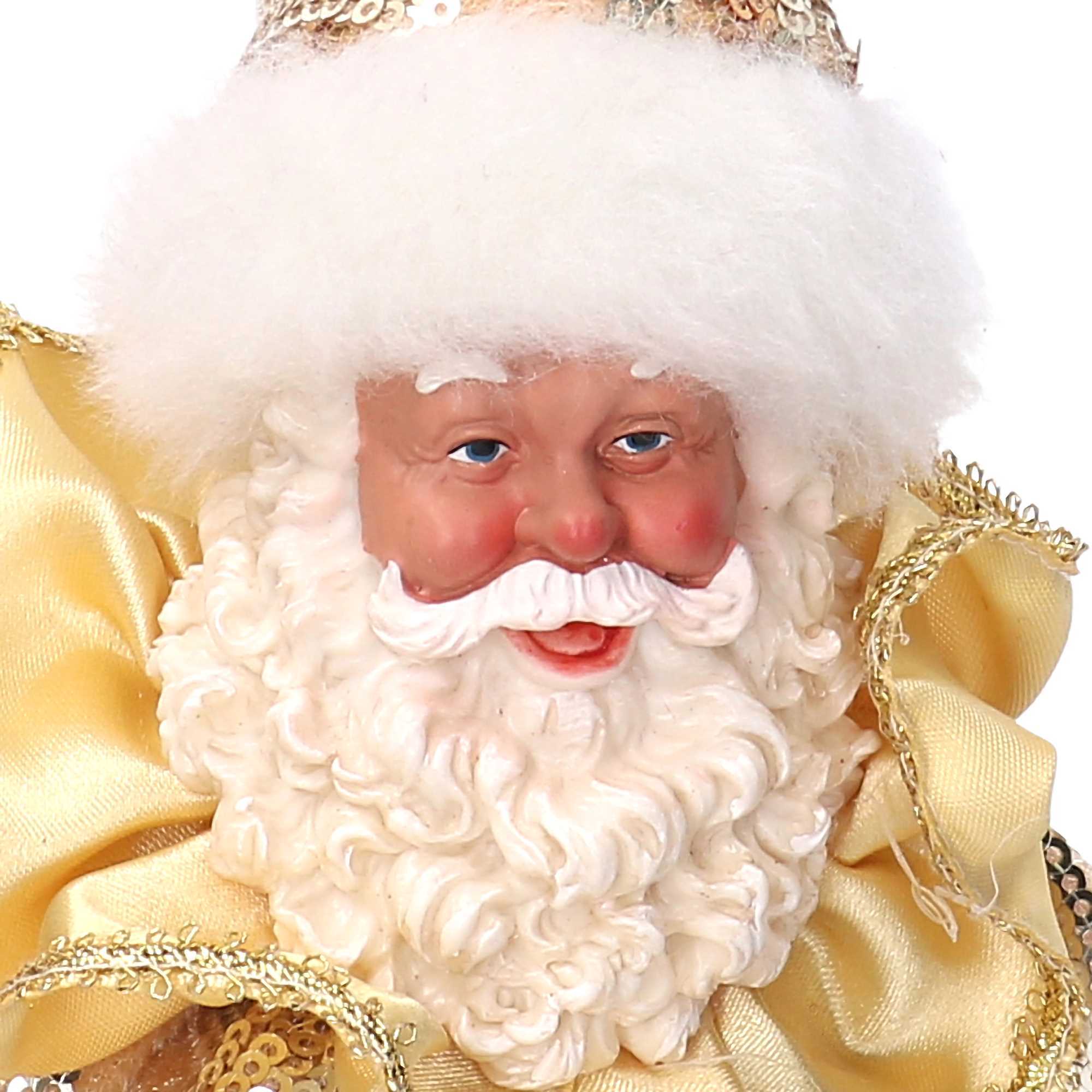 Babbo Natale in tessuto oro cmø11h25