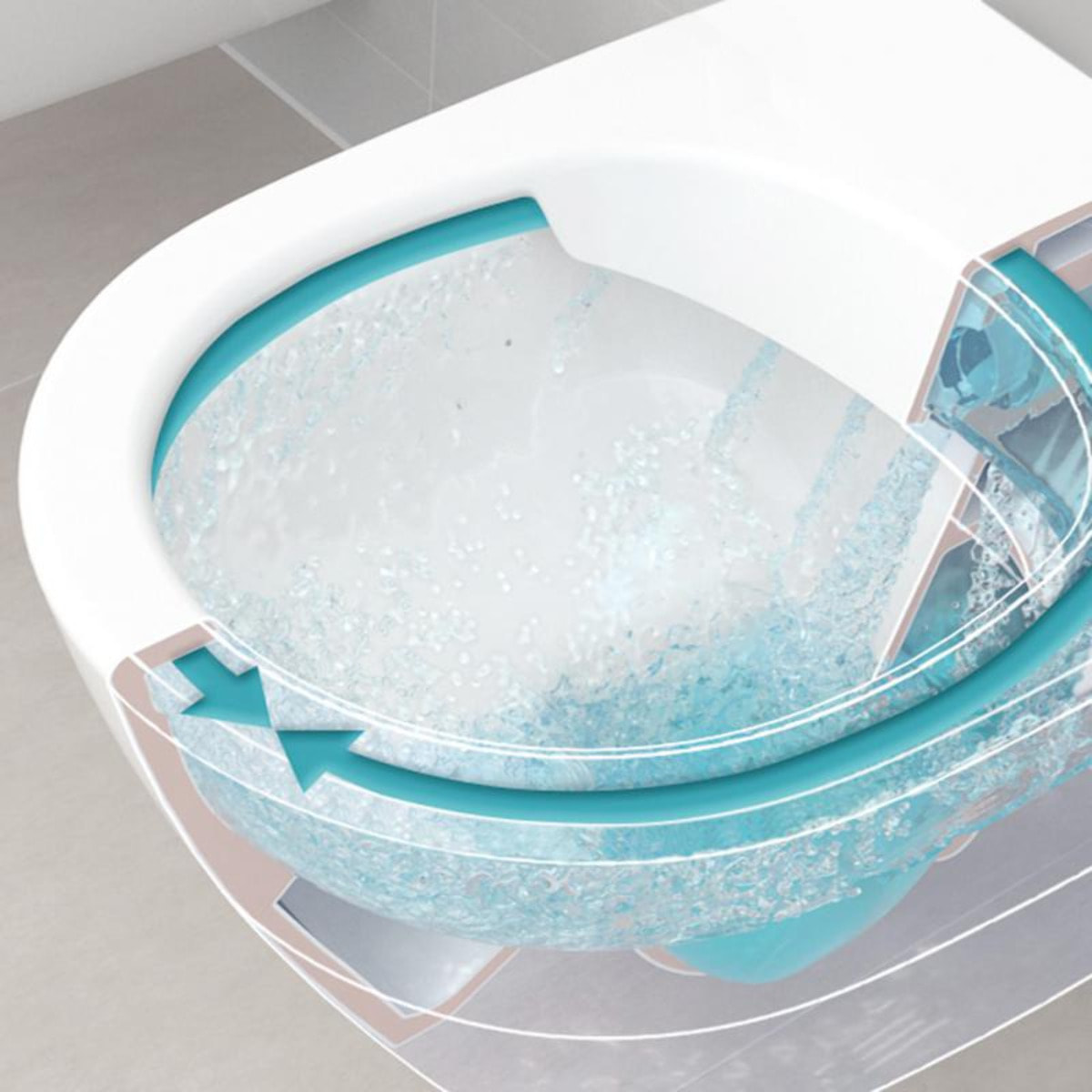Pack WC Bati Geberit UP100 + WC sans bride Villeroy & Boch Architectura