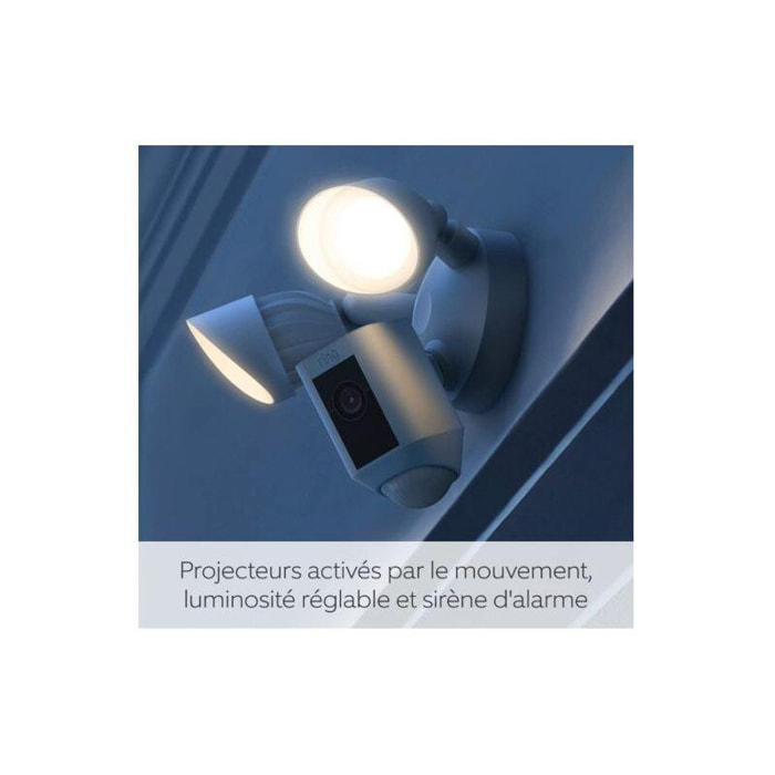 Caméra de sécurité RING Floodlight Cam Wired PLUS blc