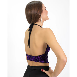 Top de mujer de tirantes con lentejuelas