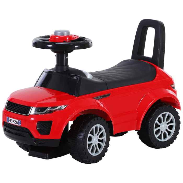 Porteur enfants voiture 12-36 mois coffre klaxon rouge