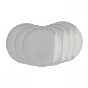 Lot de 6 assiettes à dessert, TERRE DE SIENNE