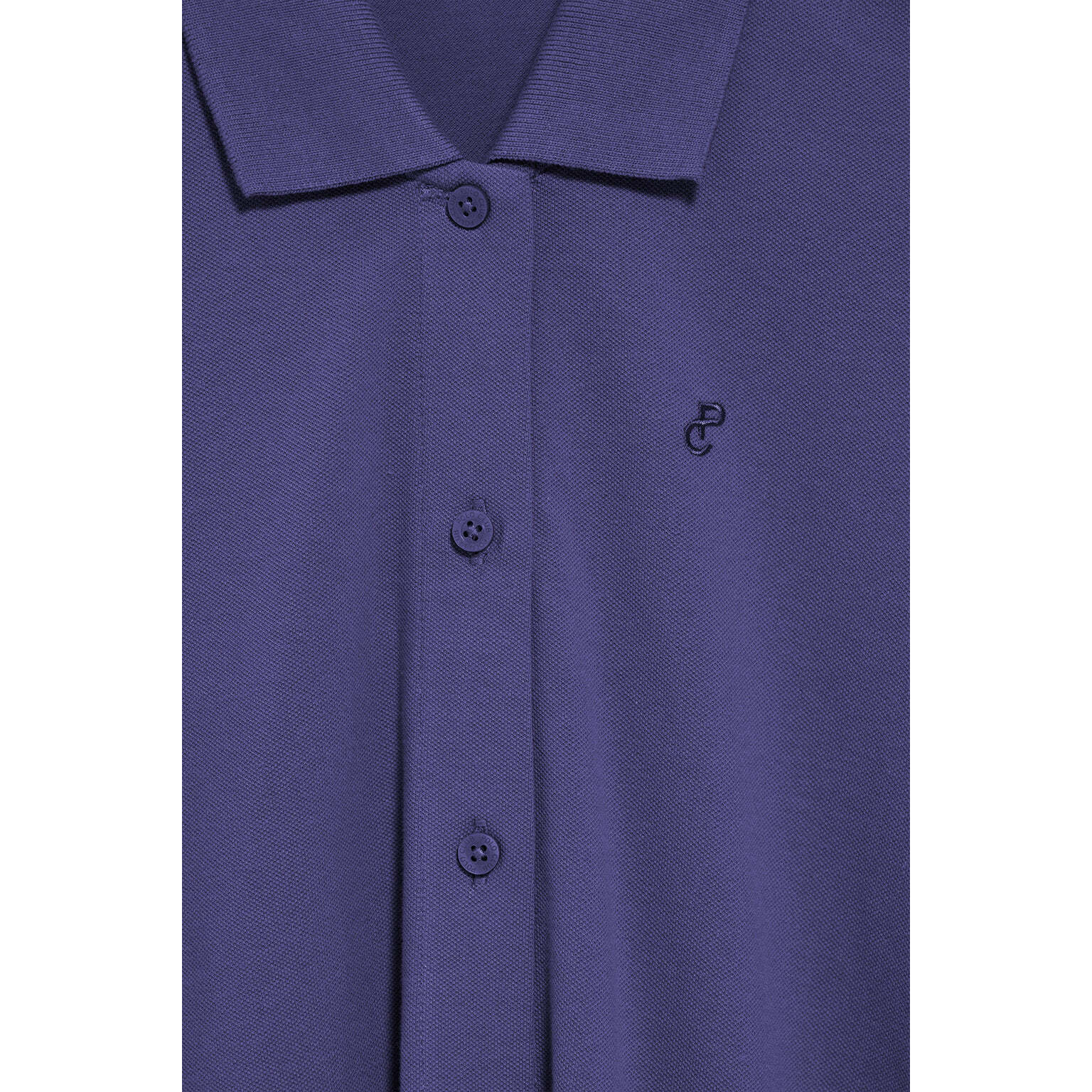 Vestito viola azzurrino abbottonato con ricamo PC