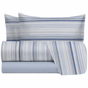 HERMET Completo Letto Matrimoniale in 100% Cotone_Roberta_Avio