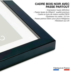 Affiche enfant glaces Affiche sous cadre noir