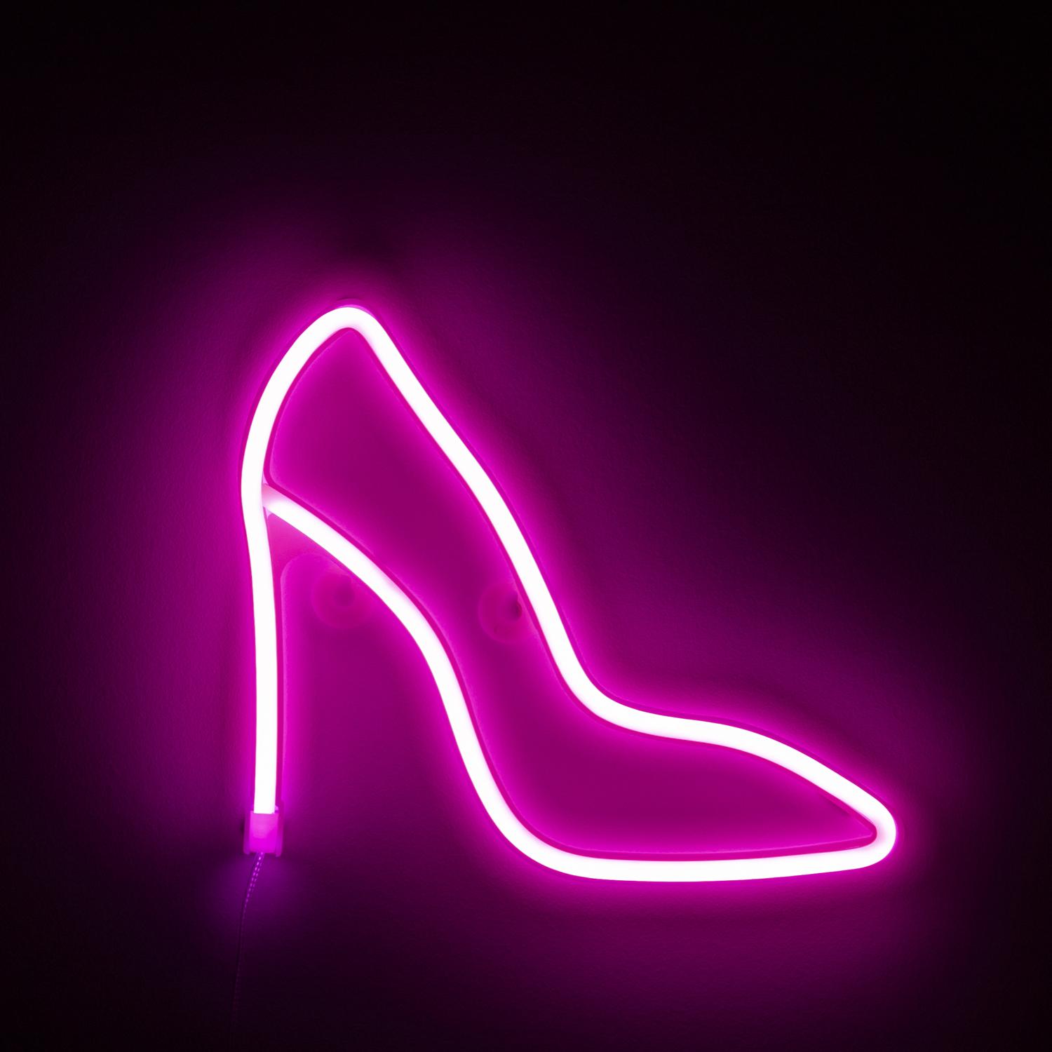 Ciondolo fucsia fluo, design High Heel Shoe.