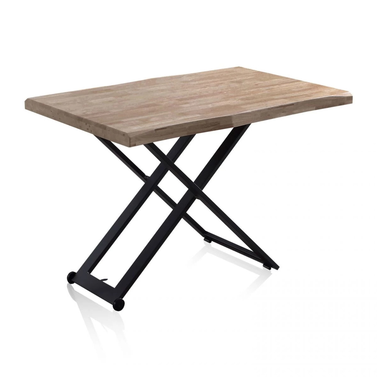 Mesa de centro elevable Lada Fit Roble Honey - Negro